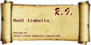 Redl Izabella névjegykártya